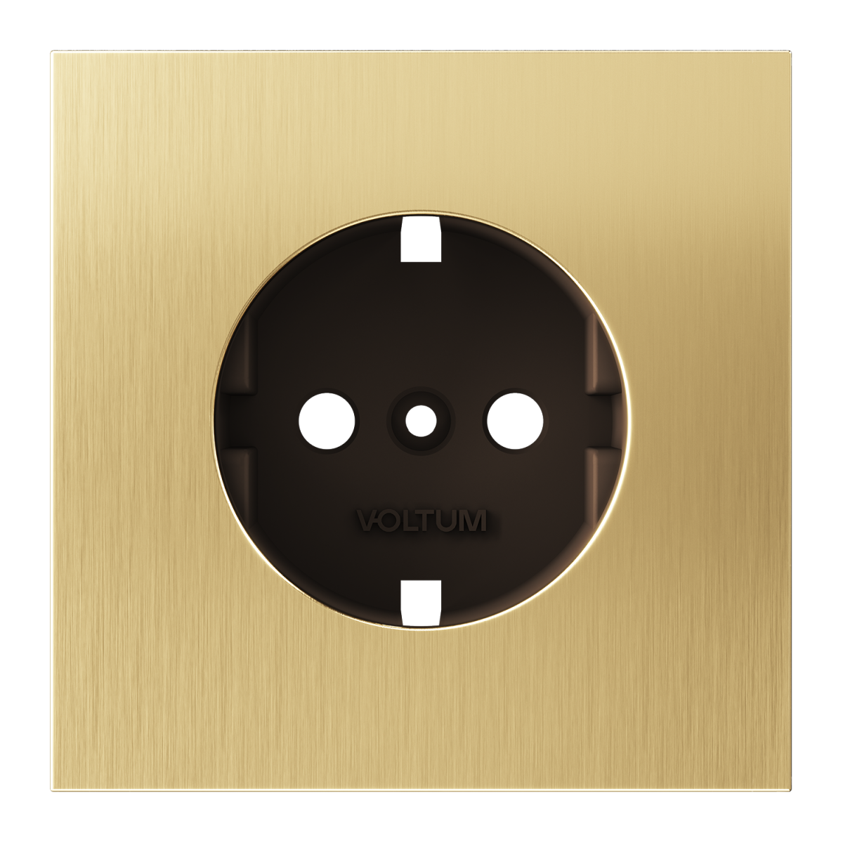 Накладка для розетки с заземлением, S70 Metal (латунь) Voltum VLSM000609