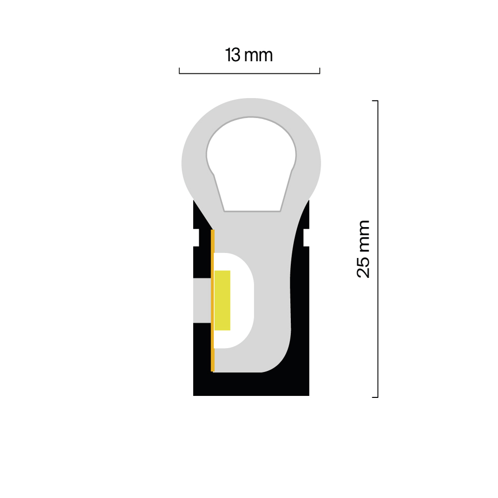 Гибкий неон Maytoni Led Strip 25x13 220В 8Вт/м 6000K IP65 50м 201232