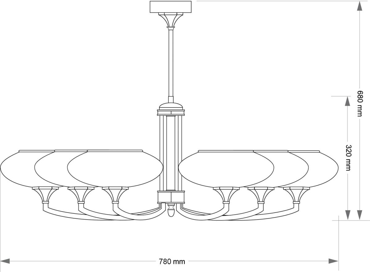 Подвесная люстра Kutek Decor DEC-ZW-6 (P)