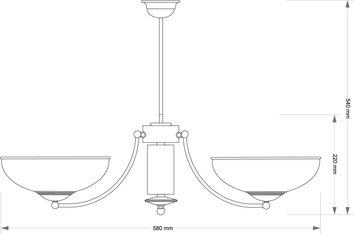 Подвесная люстра Kutek N N-ZW-2 (P)