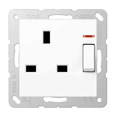 Розетка британского стандарта с выключателем Jung A3171KOWW