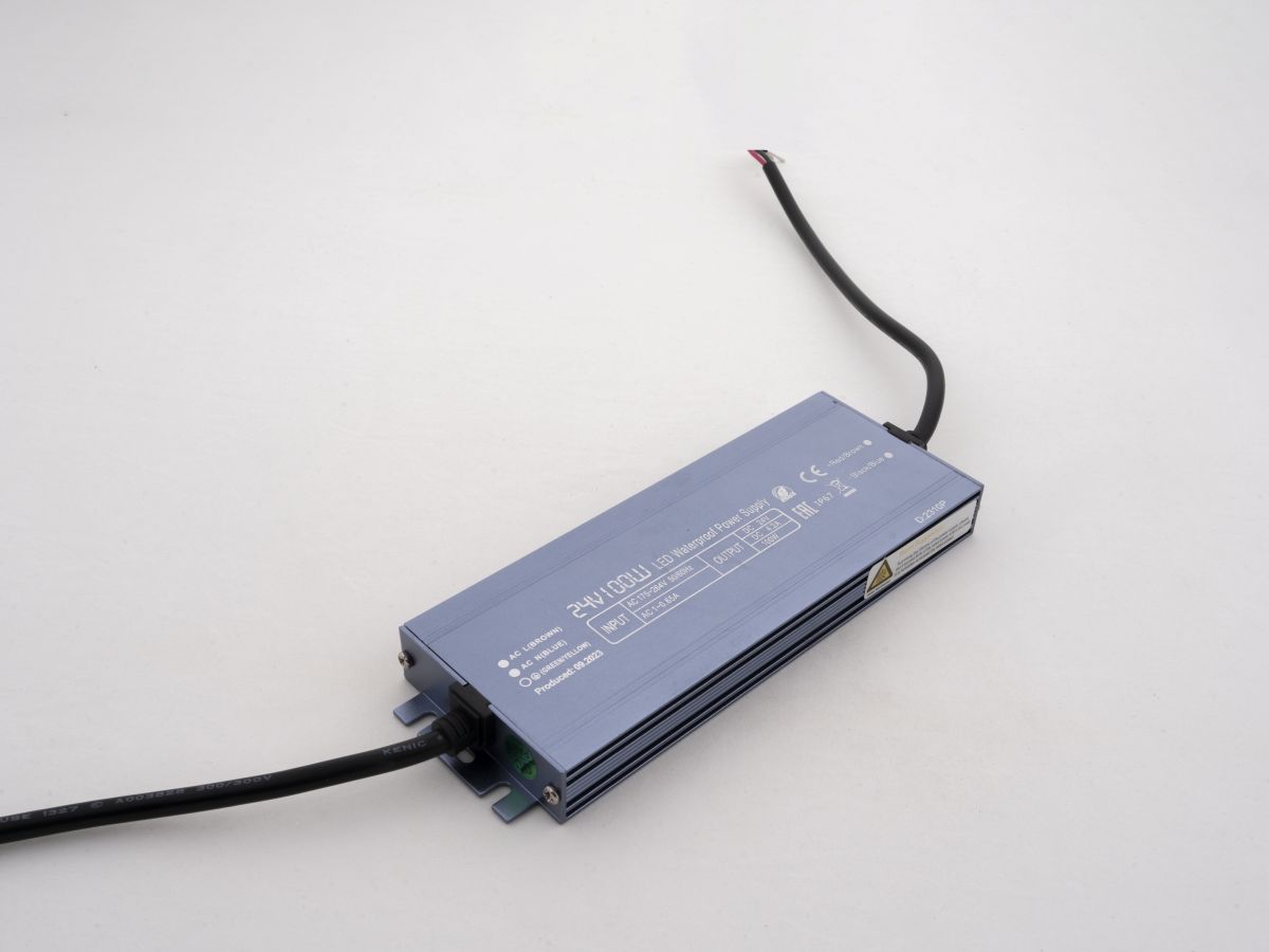 Блок питания LEDS POWER 100Вт 24В IP67 алюминий SLIM 003139
