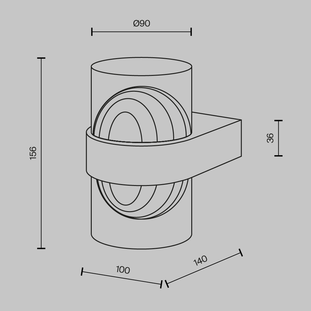 Настенный дизайнерский светильник Maytoni Sacramento MOD480WL-L10BS3K
