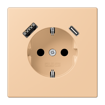 Розетка 2K+З USB Typ AC Jung LC1520-15CA237