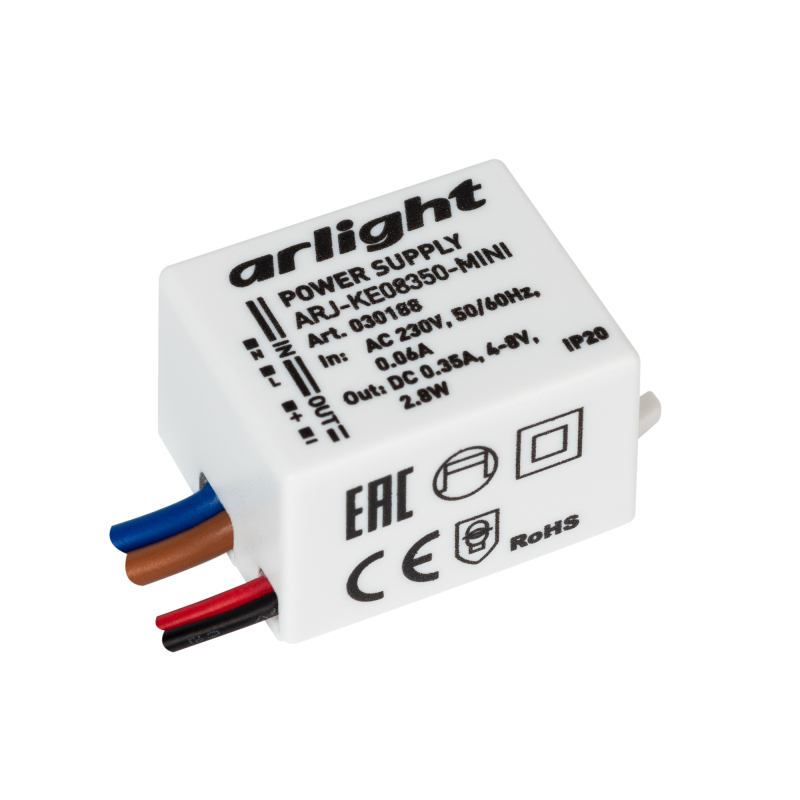 Блок питания Arlight ARJ-KE08350-Mini (2.8W, 350mA) 030188