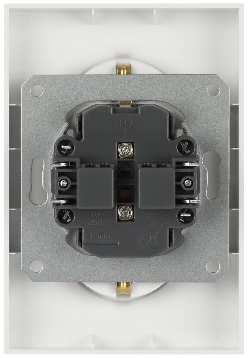 Розетка Эра Arktik 16-2104-08 двойная с заземлением 2X2P+E Schuko 16А-250В белый матовый Б0070451