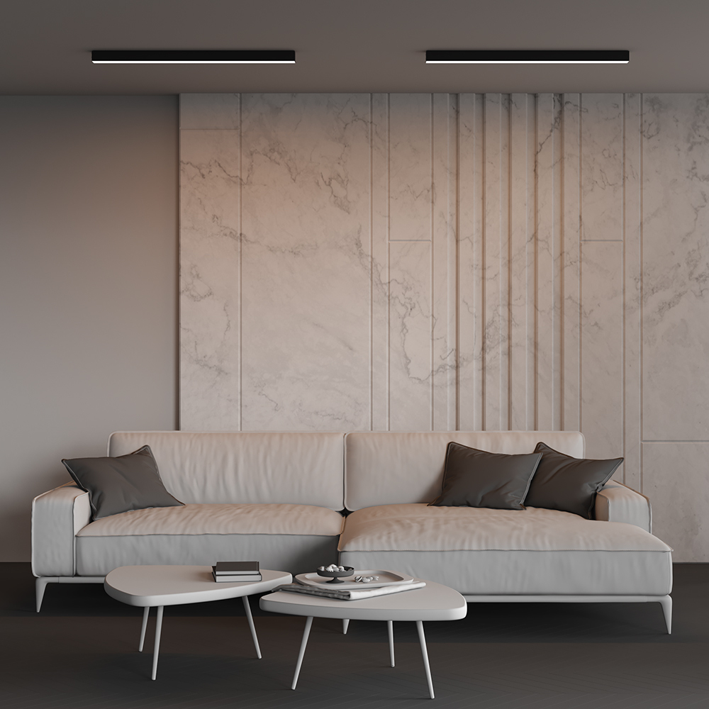 Линейный накладной светильник Maytoni Technical 3000K 50x50 (Черный, 1 м) LL311027