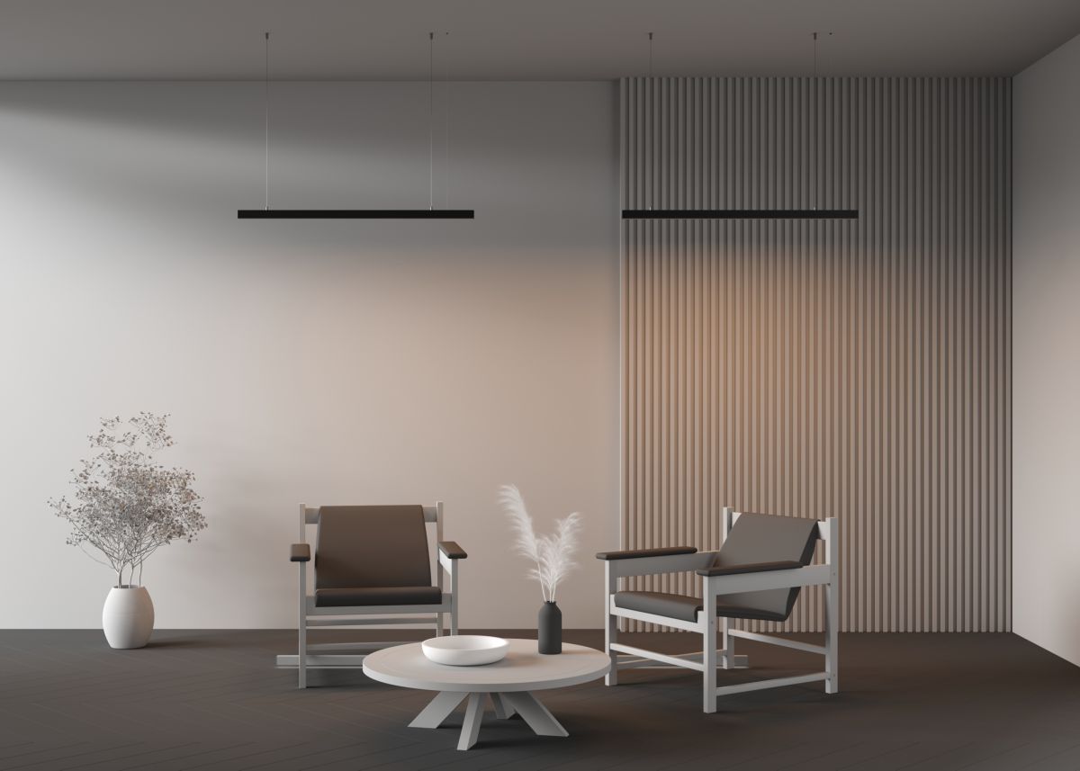 Линейный подвесной светильник Maytoni Technical 3000K 35x35 (Черный, 1 м) LL312011