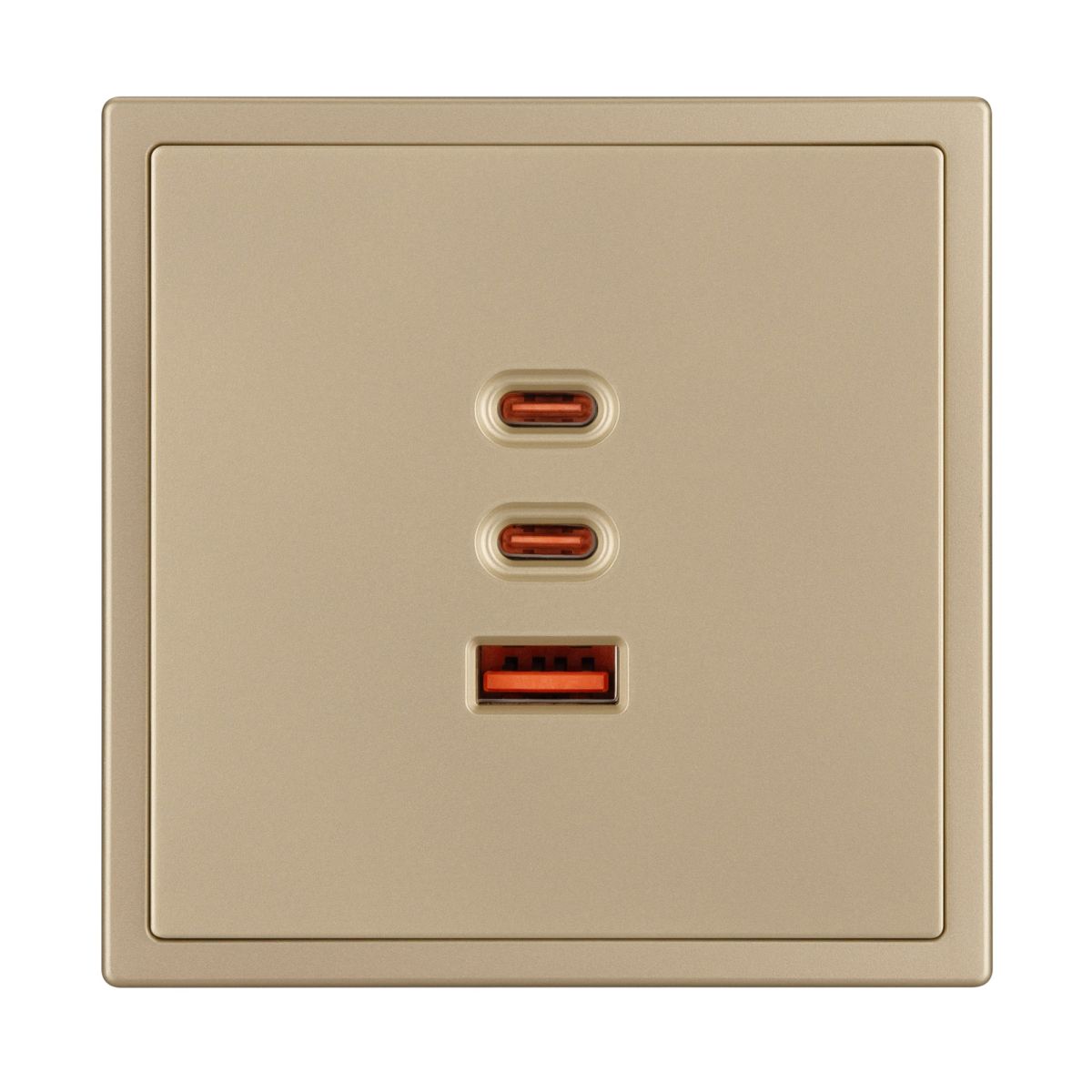 Механизм розетки с быстрой USB зарядкой Arlight SCT-NOBE-MUACC-SFPL-FC-GD (65W, QC3) 061836