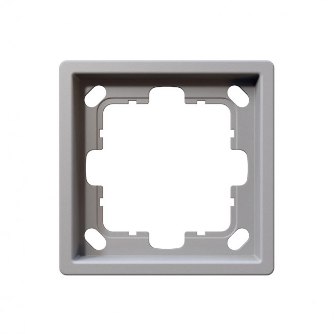 Рамка серия FD 1-постовая, цвет Белый матовый (soft touch) Jasmart FD1001PWM