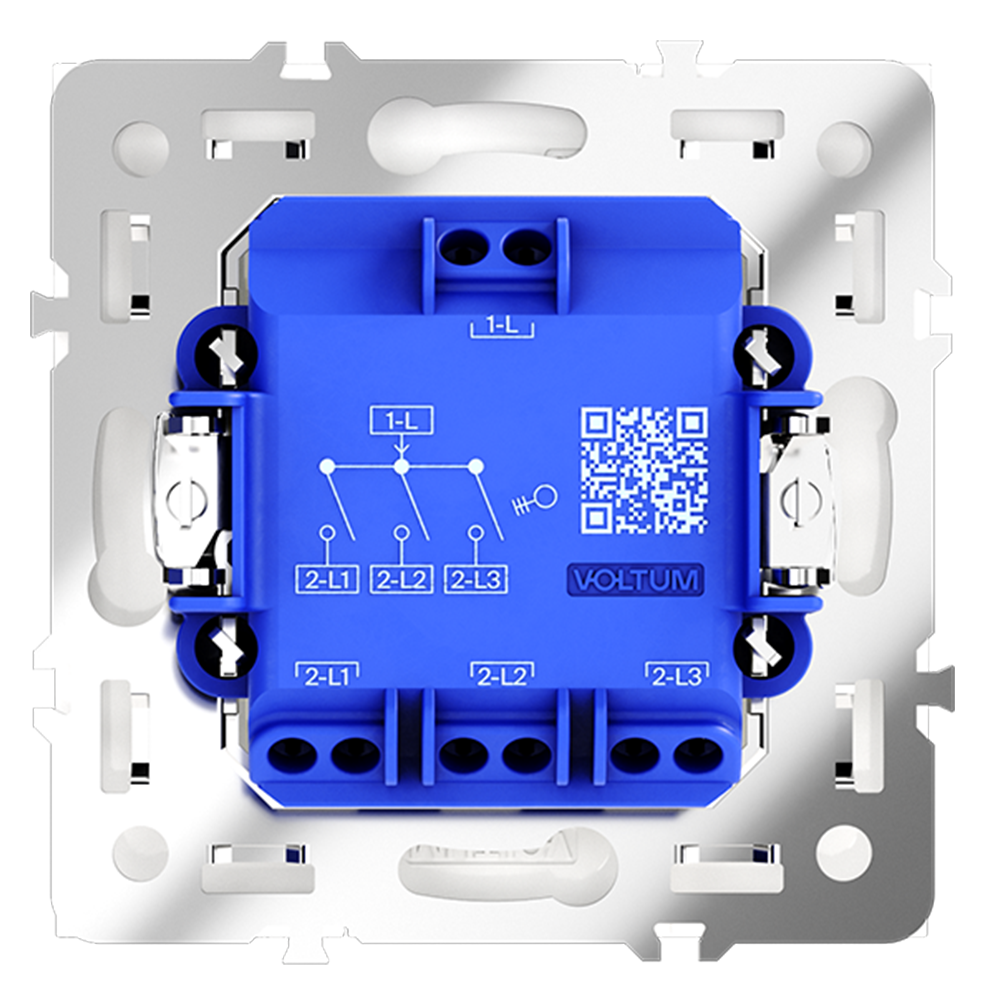 Выключатель трехклавишный Voltum S70 VLS030103