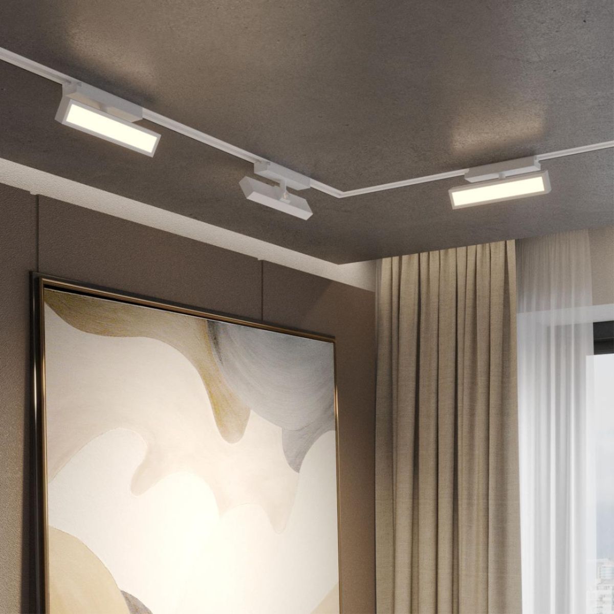 Трековый однофазный светильник потолочный с переключателем цв. температуры Novotech Port Stratus 359780