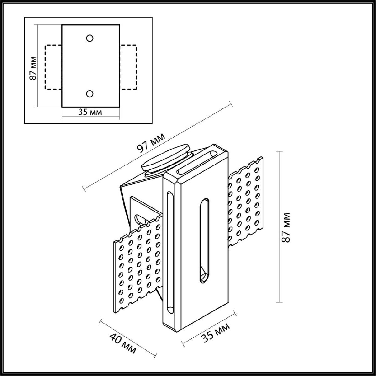 Подсветка для лестниц и ступеней Odeon Light Gips 7082/3WL