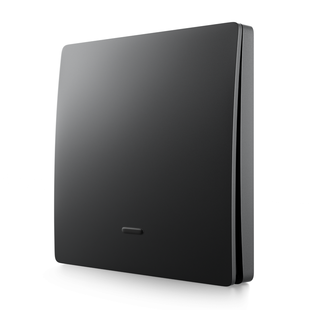 Выключатель кинетический 1кл., IP44, 2,4 ГГц, Smart, чер. Apeyron 04-81