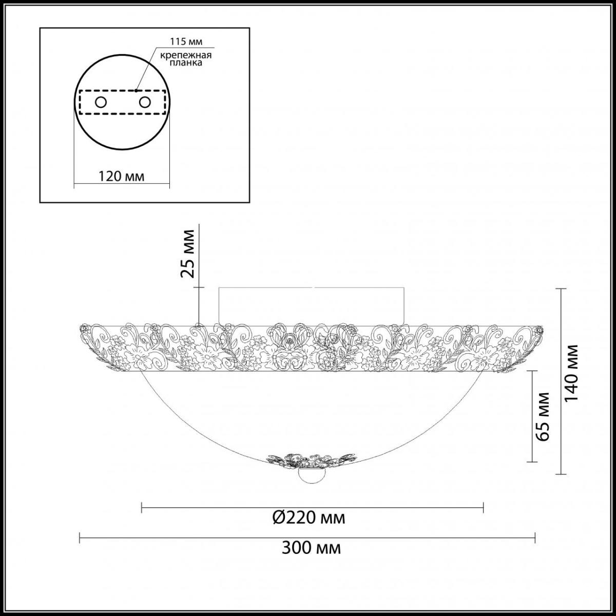 Настенный светильник Odeon Light Balasa 2726/2C