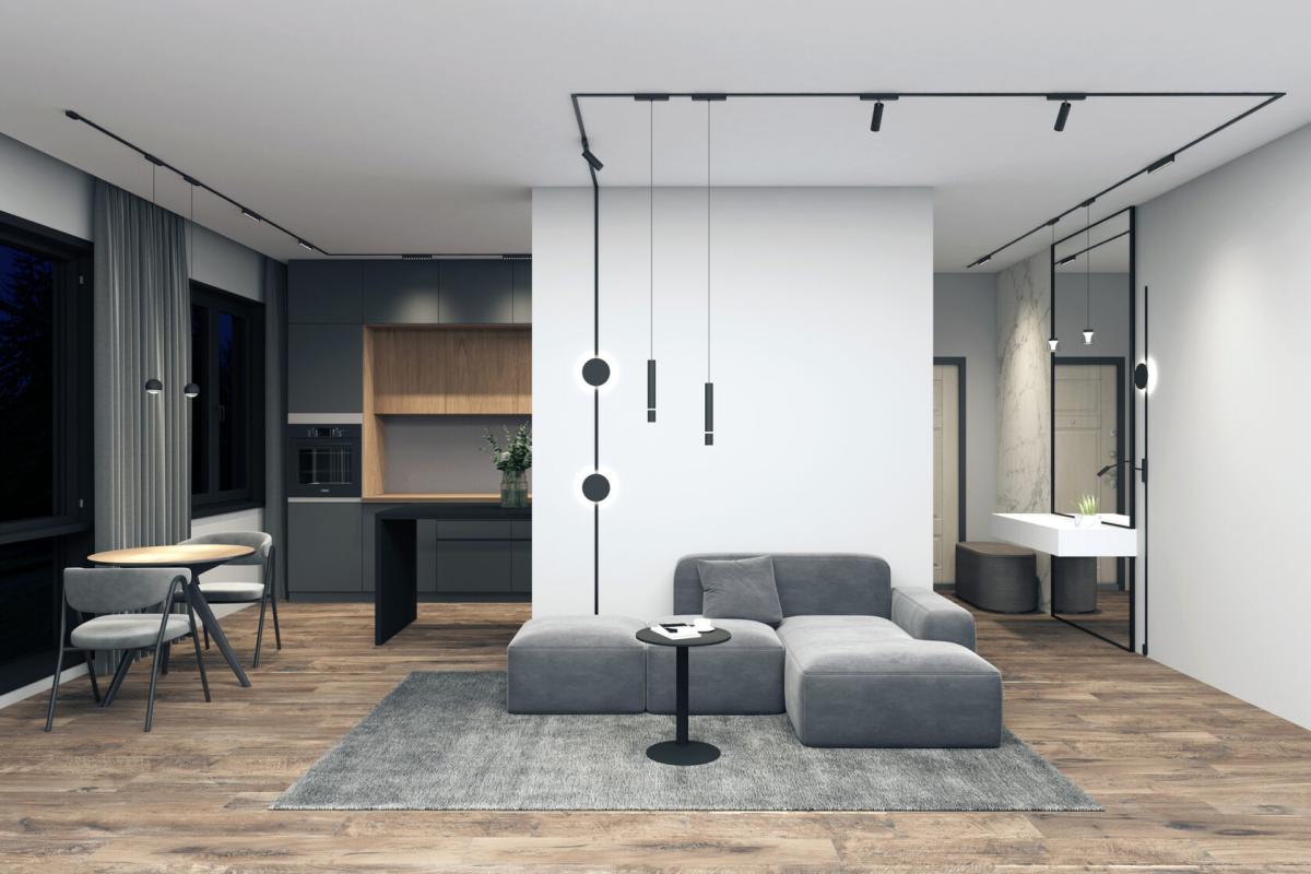 Трековый магнитный однофазный светильник Denkirs Air grill DK5305-BK