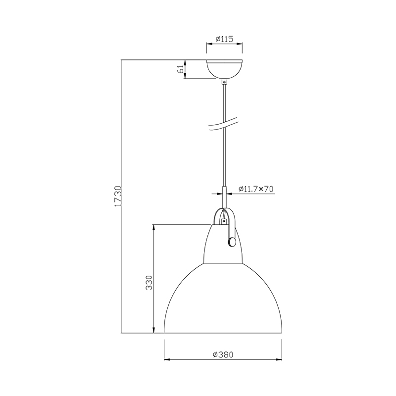 Подвесной светильник Zumaline CANDE TS-110611P-WH