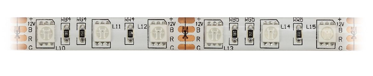 Светодиодная лента Эра 12В 5050 14,4Вт/м RGB 5м IP65 LS5050-14,4-60-12-RGB-IP65-2year-5m KU-5050AD-60D-RGB Б0044123