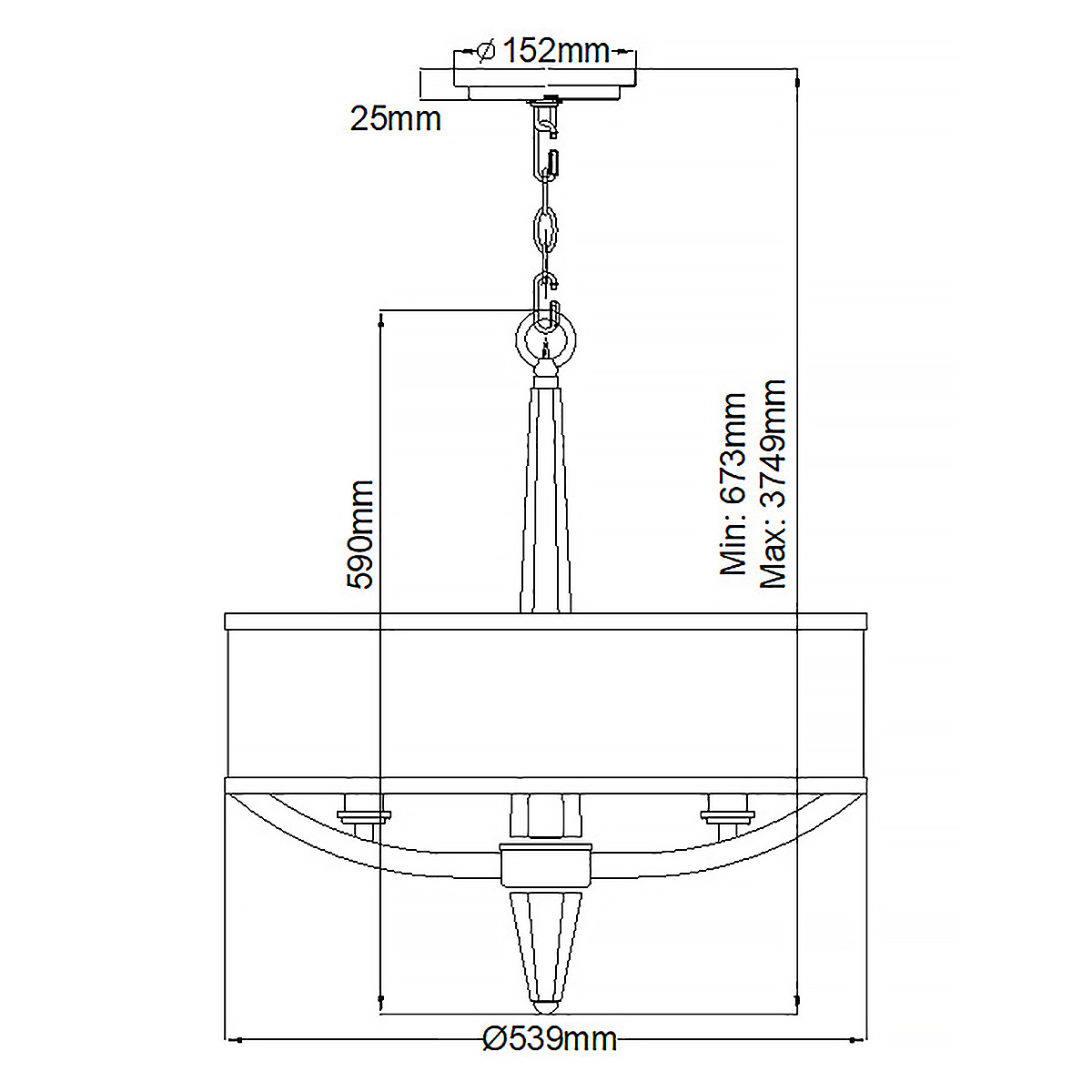 Подвесная люстра Hinkley Ascher QN-ASCHER-3P