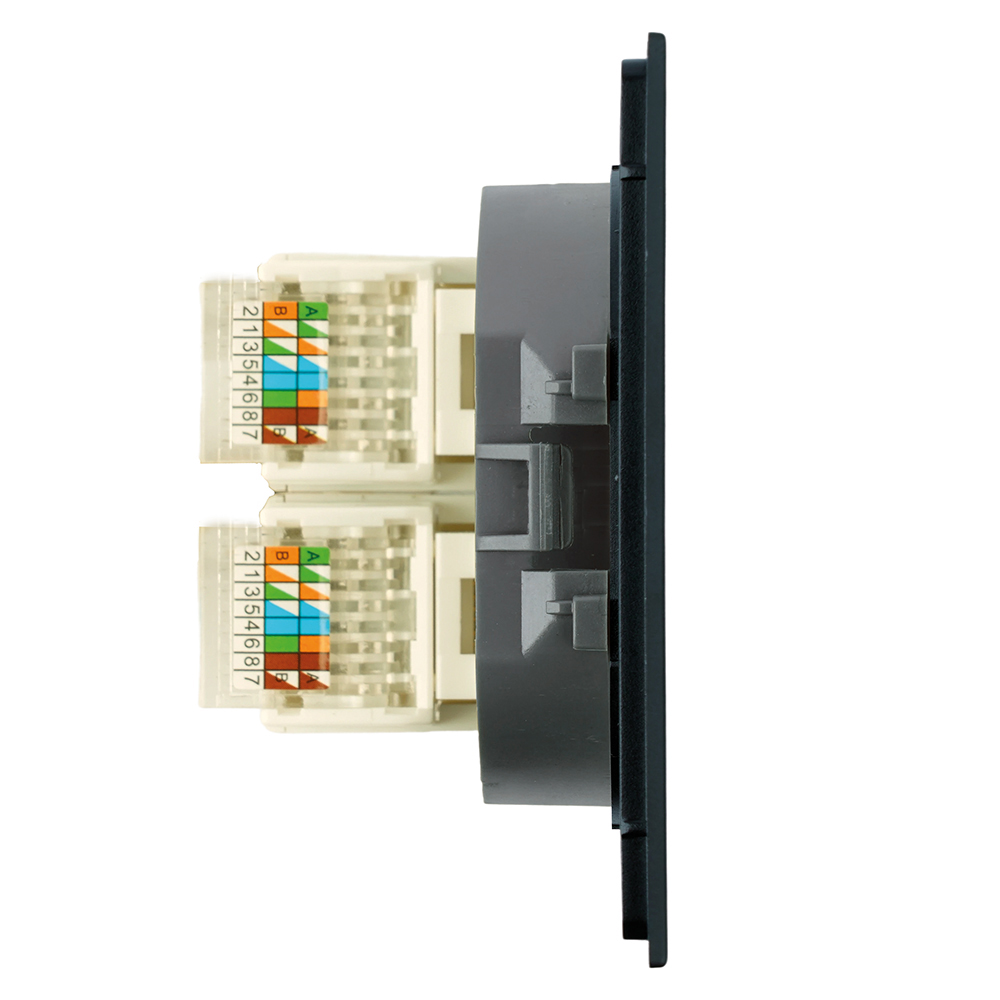Розетка компьютерная 2-местная RJ-45 (механизм) Stekker Мия RST00-3111-05 50451