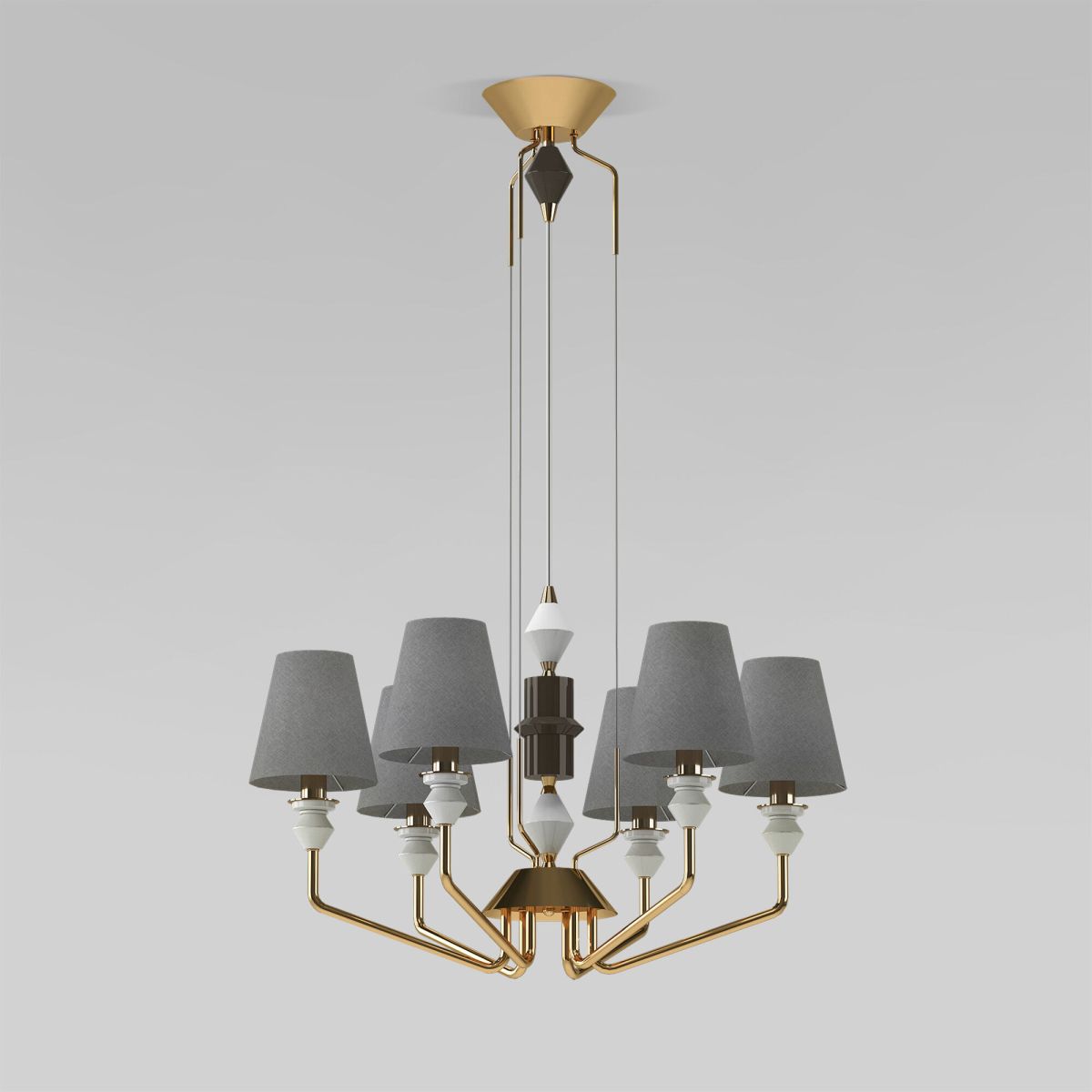 Подвесная люстра Eurosvet Olaria 101012/6 латунь Smart a071403