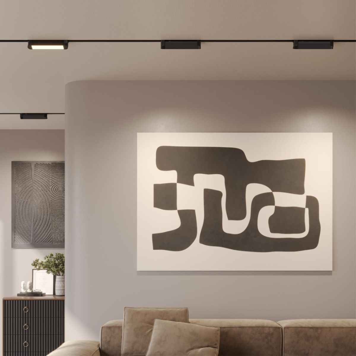 Трековый однофазный двухжильный светильник с переключателем цветовой температуры Novotech Port Iter 359791