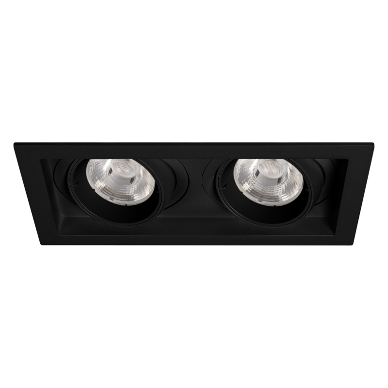 Встраиваемый карданный светильник Arlight MS-VORTEX-BUILT-S210x117-2x20W Day4000 (BK-BK, 40 deg, 230V) (IP20 Металл) 058441