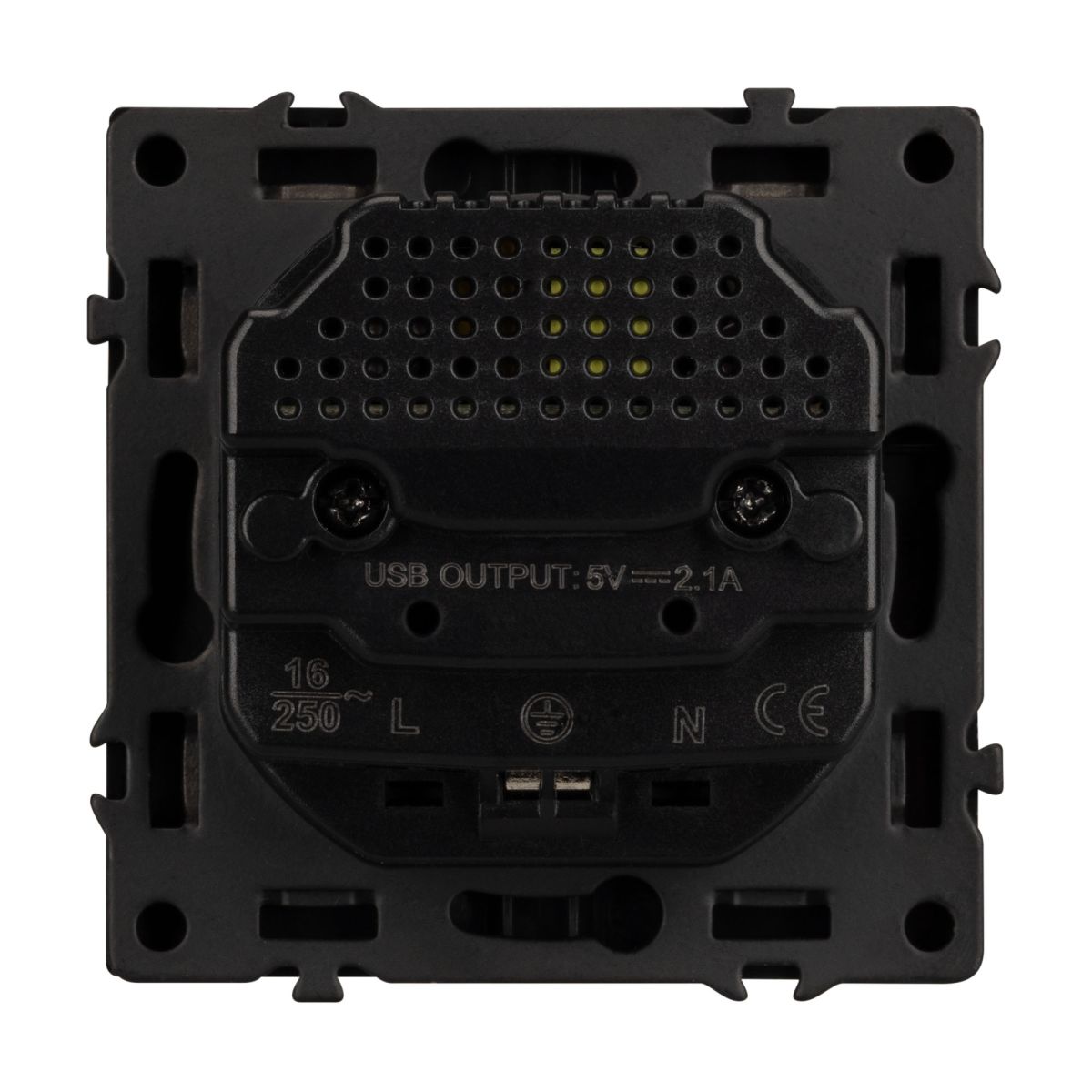 Розетка зк со шторками с USB тип А+А софт-тач черный оникс Arlight SCT-MUAA-SFPL-BK (250V, 16A) 054289(1)
