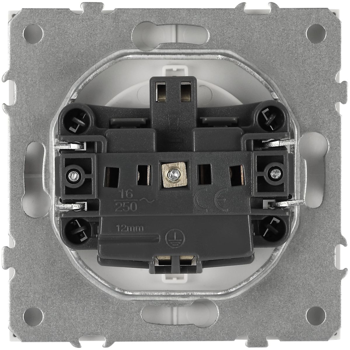 Розетка ЭРА Galaxy 15-2101-01 c заземлением 2P+E Schuko 16А-250В IP20 белый Б0070620