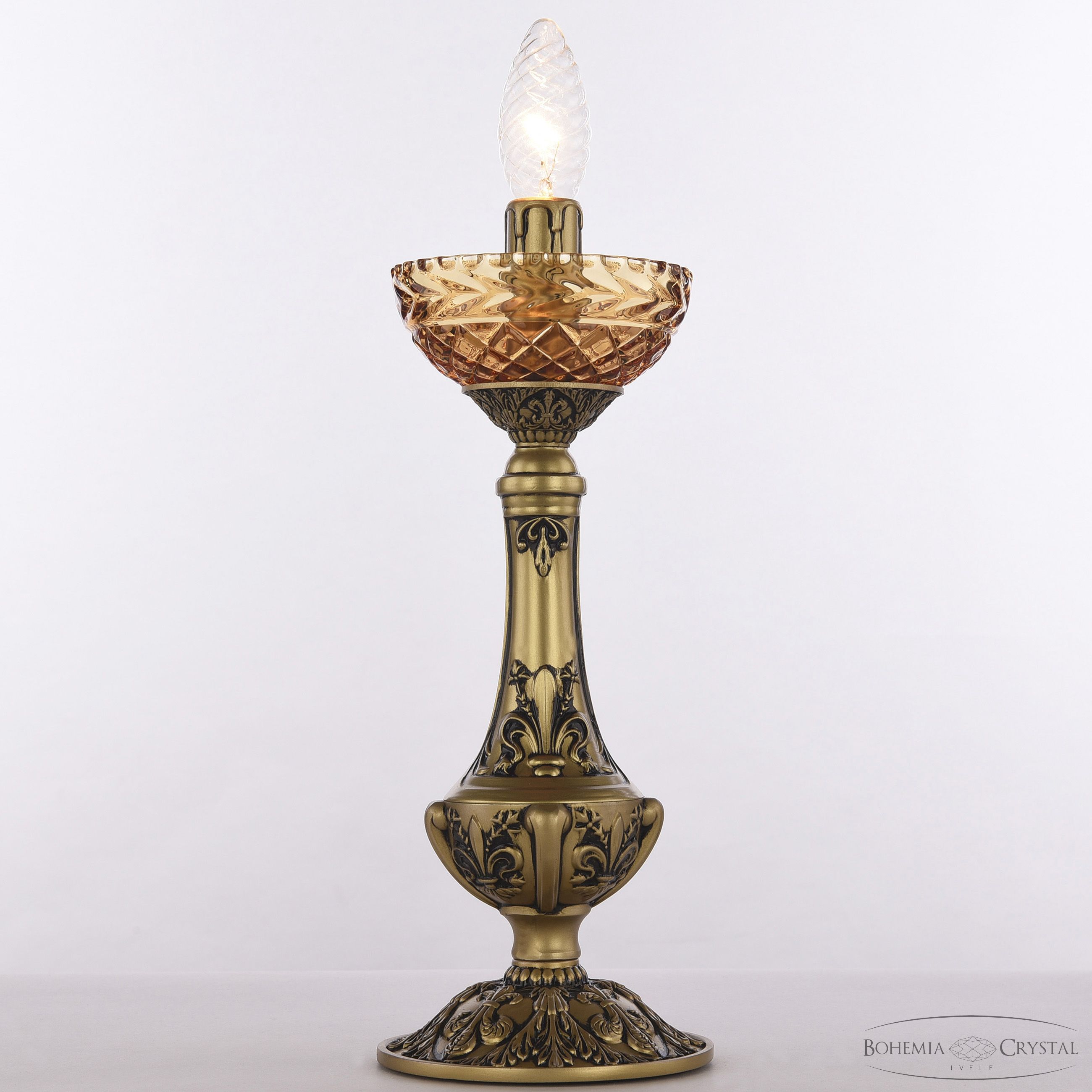 Настольная лампа Bohemia Ivele Crystal AL79100L/12 AGB P Amber/M-1F