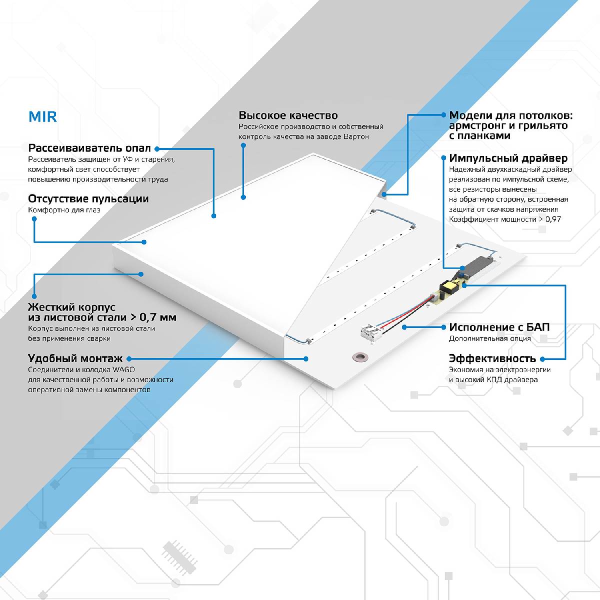 Потолочный светильник Gauss Mir G1-A0-00070-01G02-2003550