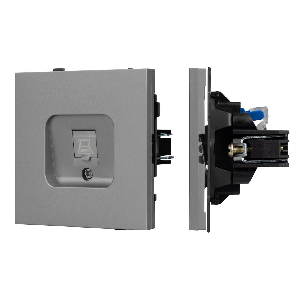 Механизм компьютерной розетки Arlight SCT-TENDO-MPC1-PL-GR (RJ-45, CAT6) 054105