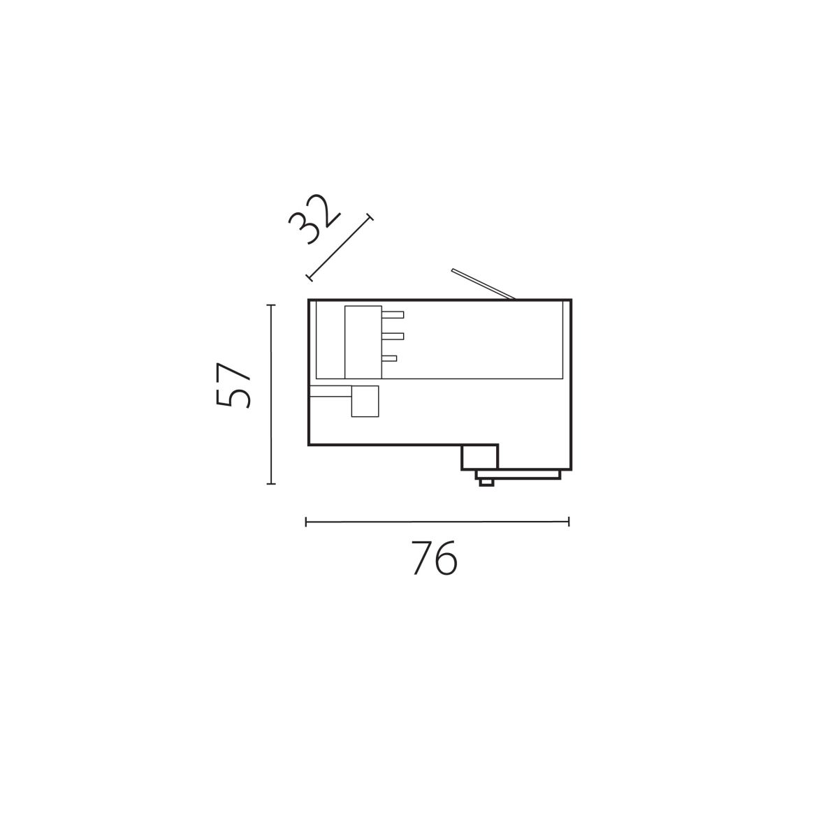 Адаптер для светильника (тип DALI) к шинопроводу 5030xx-R/5040xx-(F)/(R) Quattro Lightstar 594007-404
