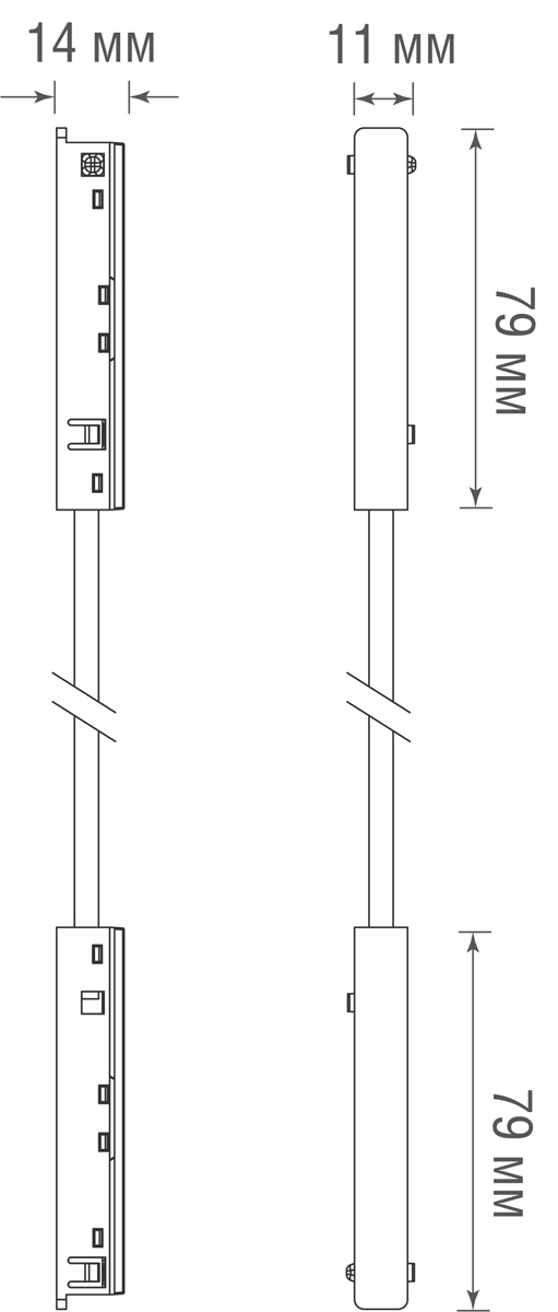 Токопроводящий угловой соединитель Donolux Slim Line Connector 90 DLS W