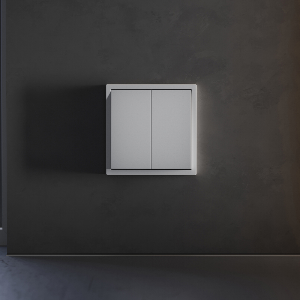 Клавиши для выключателя/переключателя двухклавишного Voltum S70 (серый) VLS000316