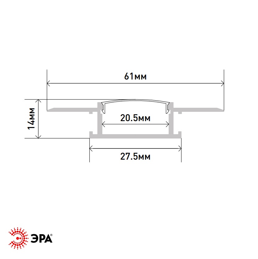 Комплект с анодированным профилем под штукатурку Эра 6114 Б0062776