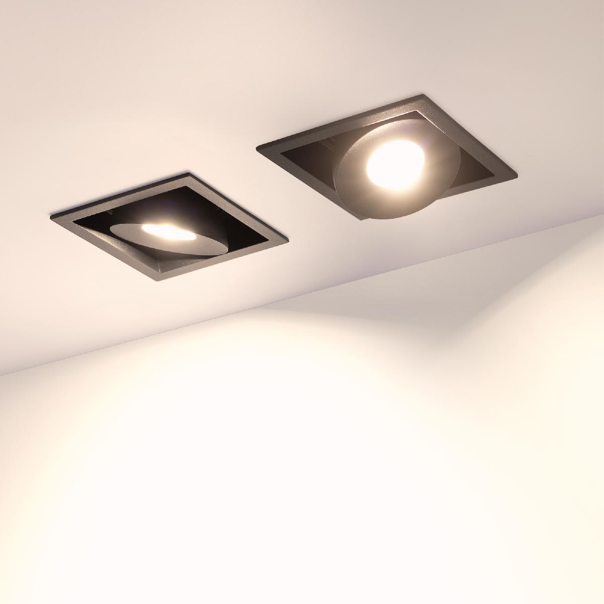 Встраиваемый светильник Arlight CL-SNODO-LUM-S80x80-9W Warm3000 (BK, 45 deg) 039323