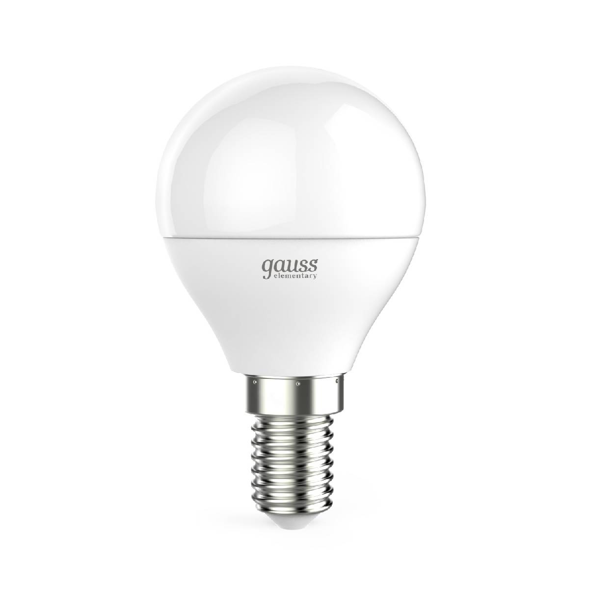 Лампа светодиодная Gauss E14 6W 4100K шар матовый 53126 УЦ