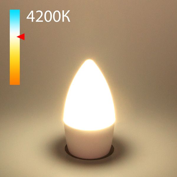 Лампа светодиодная Elektrostandard E27 8W 4200K свеча матовая 4690389152344