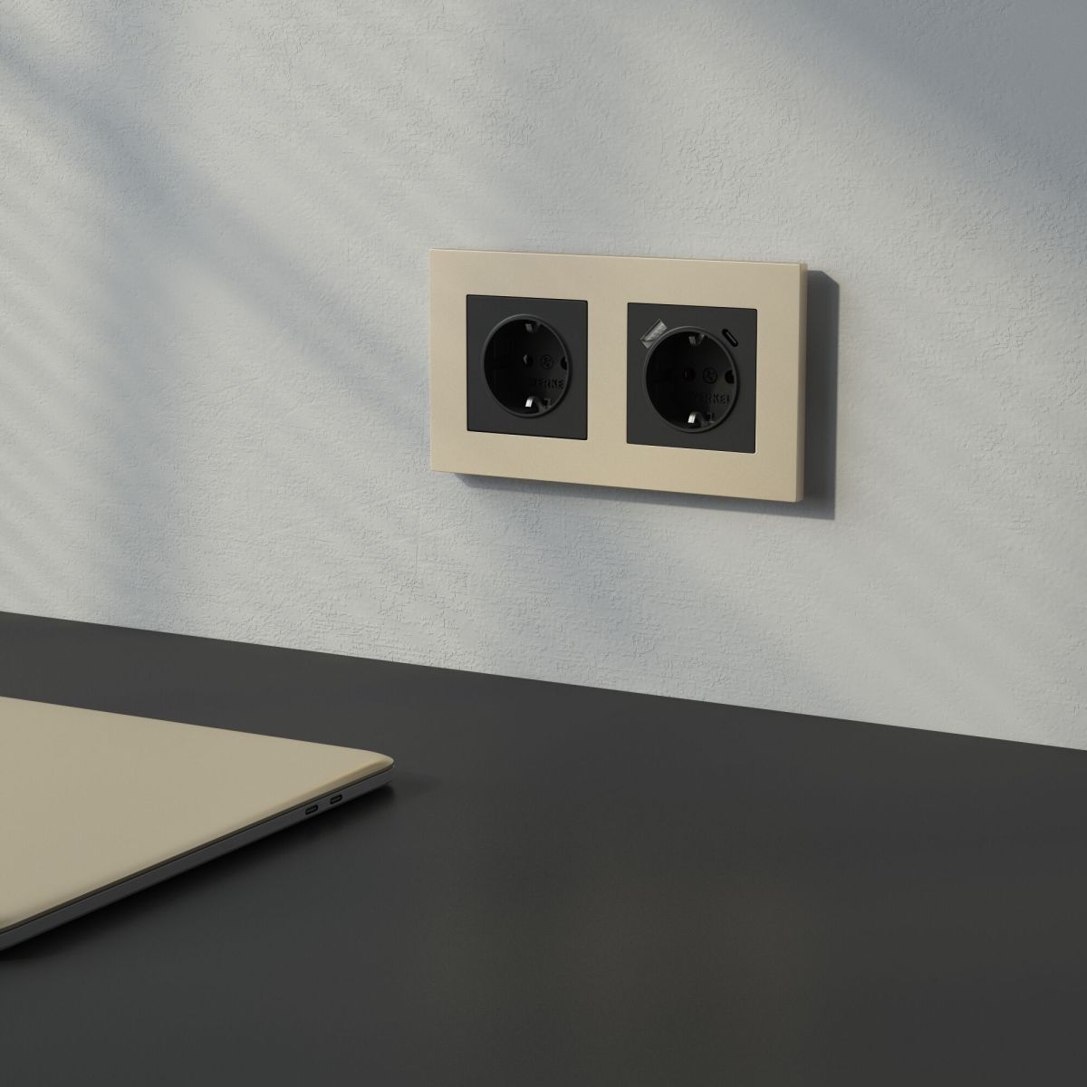 Рамка на 2 поста Werkel Slab (шампань софт) W0022911 4690389218378 a071623