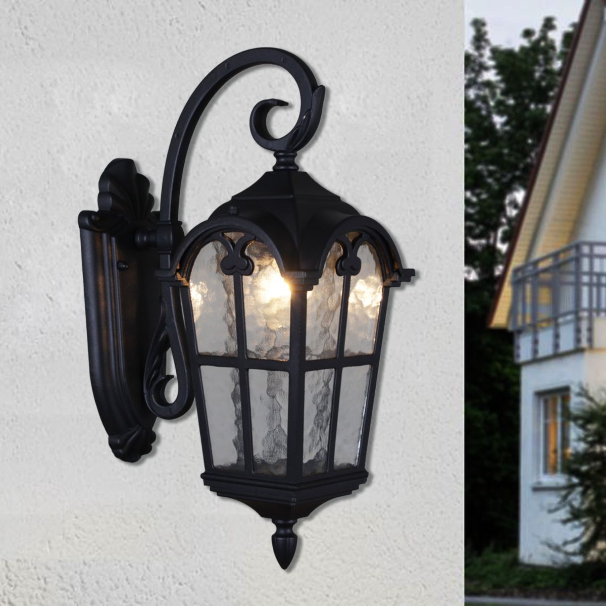 Уличный настенный светильник Reluce 08306-9.2-001U BK