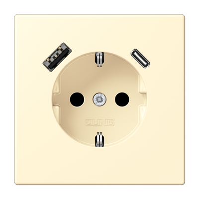 Розетка 2K+З USB Typ AC Jung LC1520-15CA201