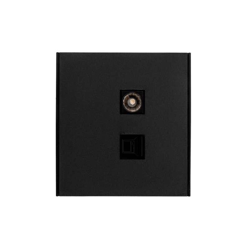 Розетка STRONG компьютерная RJ45 кат6 + TV с/у антрацит KRANZ KR-78-0722-5