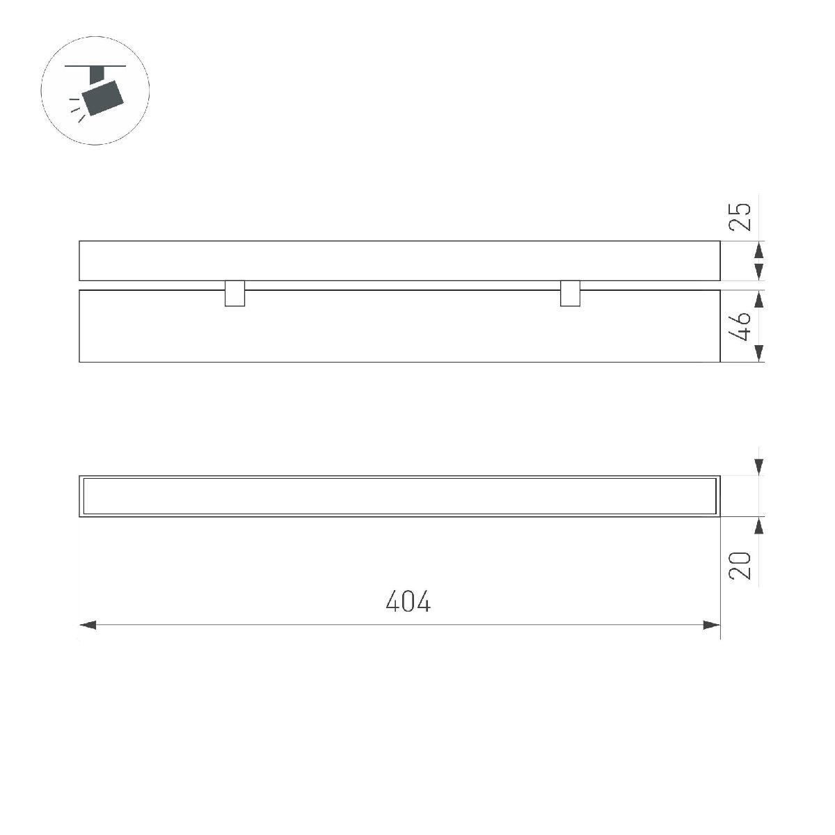 Трековый магнитный светильник Arlight MAG-FLAT-FOLD-25-S400-12W Warm3000 050071