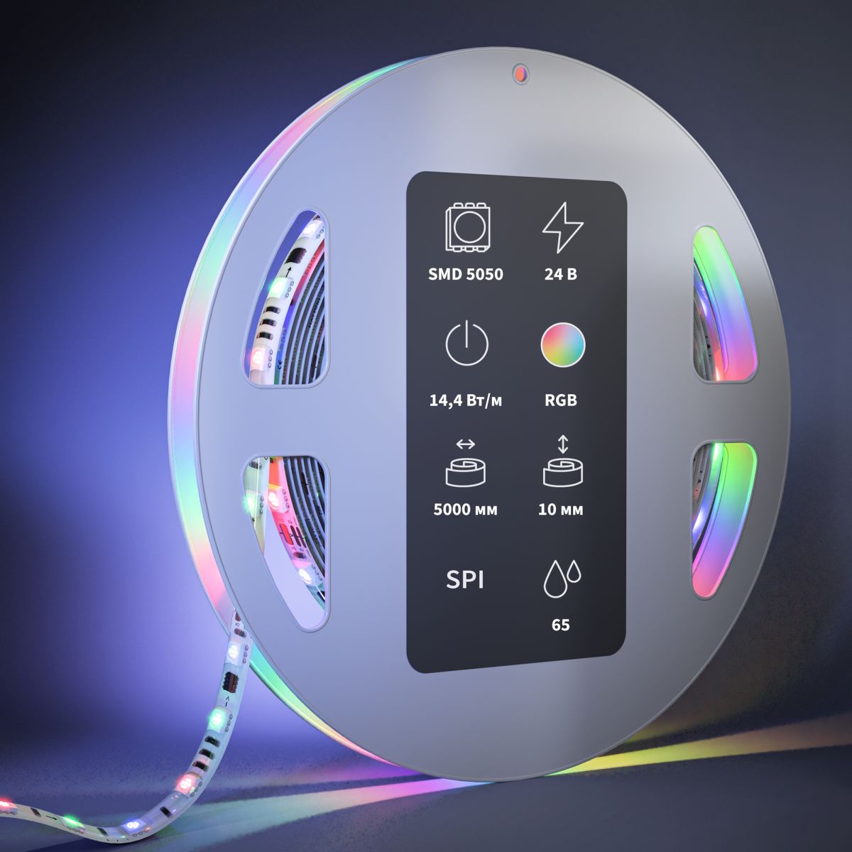 Светодиодная лента Maytoni Led Strip 24В 5050 14,4Вт/м RGB 5м IP65 201247