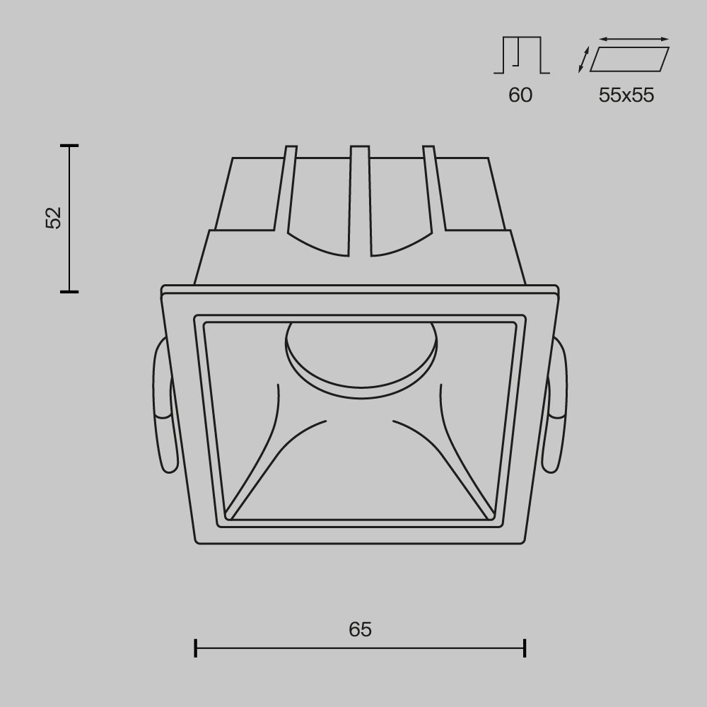 Встраиваемый светильник Maytoni Technical Alfa LED DL043-01-10W3K-SQ-W