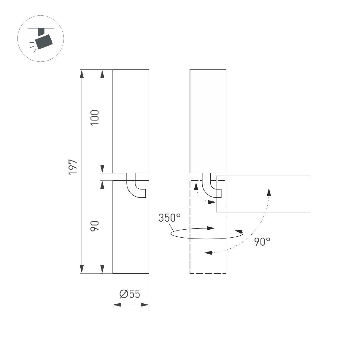 Спот Arlight SP-NUANCE-SURFACE-FLAP-R35-7W Day4000 049915