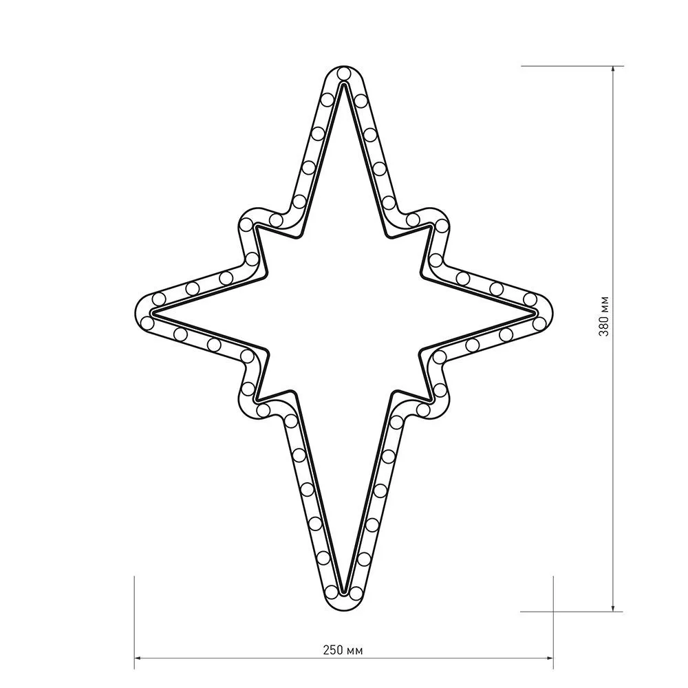 Фигура Arlight ARD-Star-M3-380x250-36LED White 034246