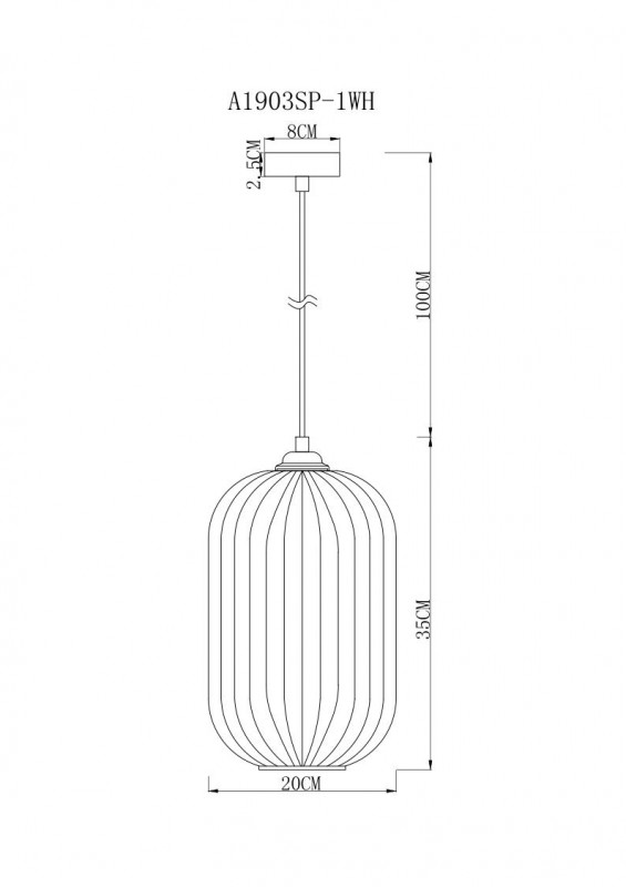 Подвесной светильник ARTE Lamp A1903SP-1WH