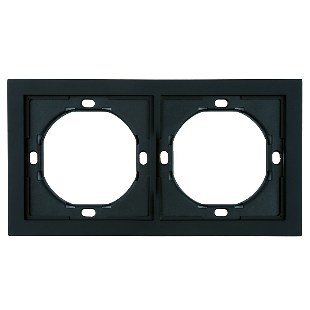 Рамка 2-местная Stekker Мия PFR00-3002-05 черный бархат 50462